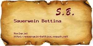 Sauerwein Bettina névjegykártya