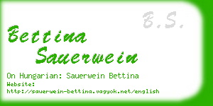 bettina sauerwein business card